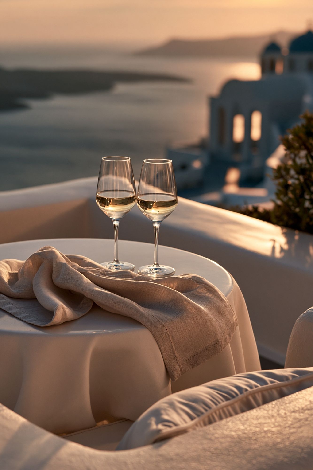 Santorini Sunset Wine Photography Poster. poster — photography art