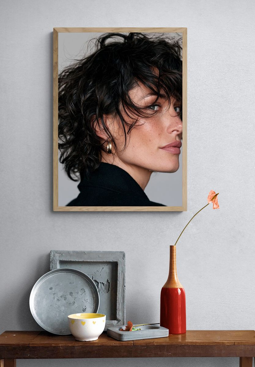 Curly Hair Portrait Photography Poster. — room view 3
