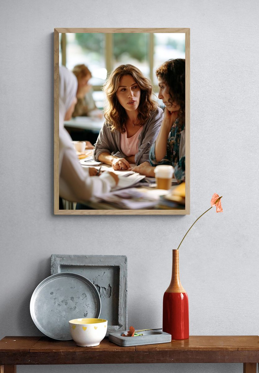 Café Conversation Photography Poster. — room view 3