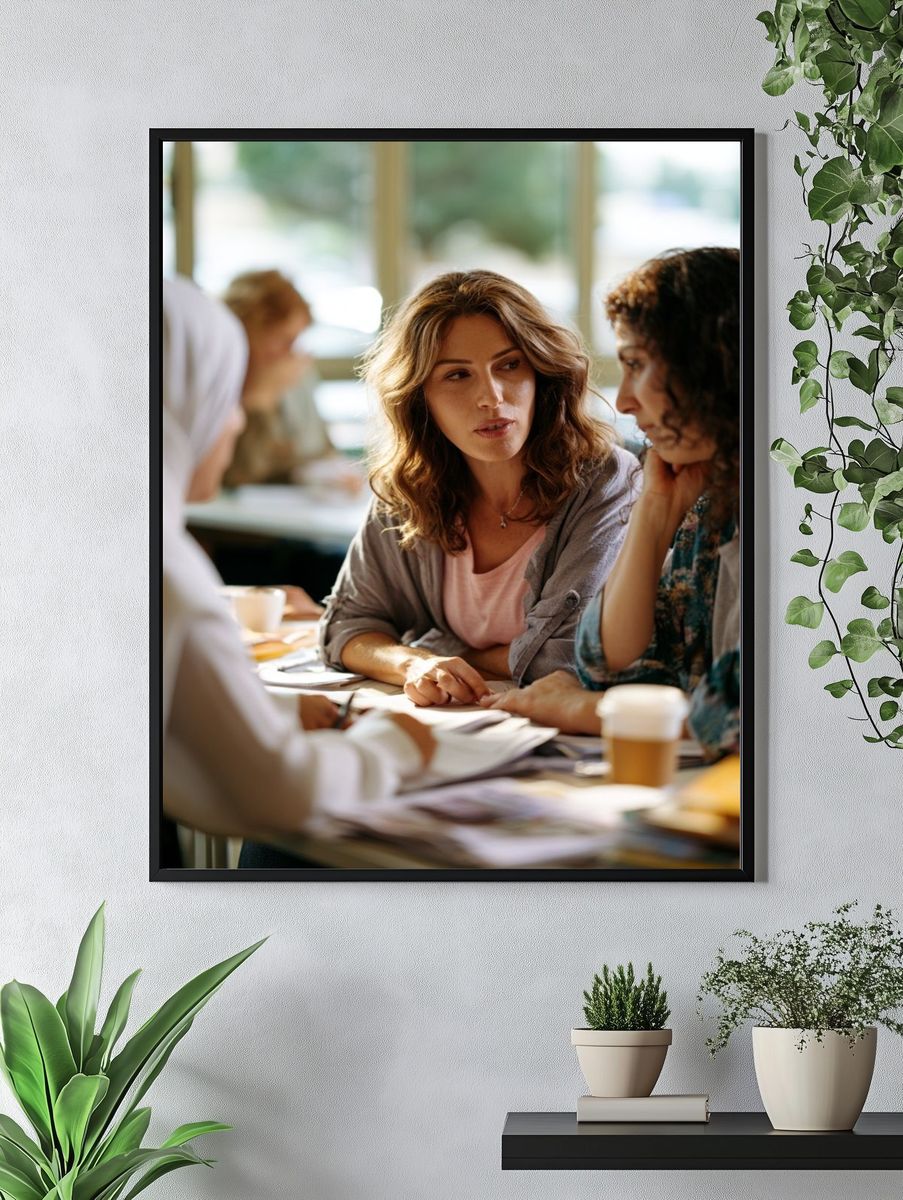Café Conversation Photography Poster. — room view 4