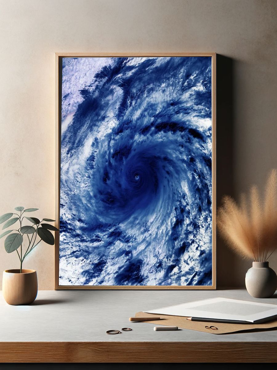 Tropical cyclone. Original NASA. Digitally. — room view 2