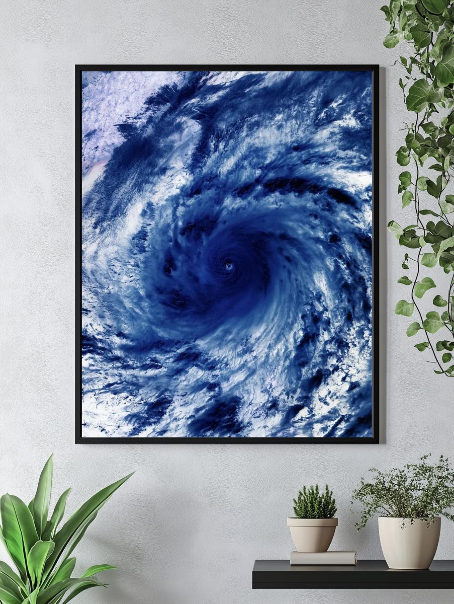 Tropical cyclone. Original NASA. Digitally. — room view 4