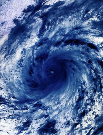 Tropical cyclone. Original NASA. Digitally. poster
