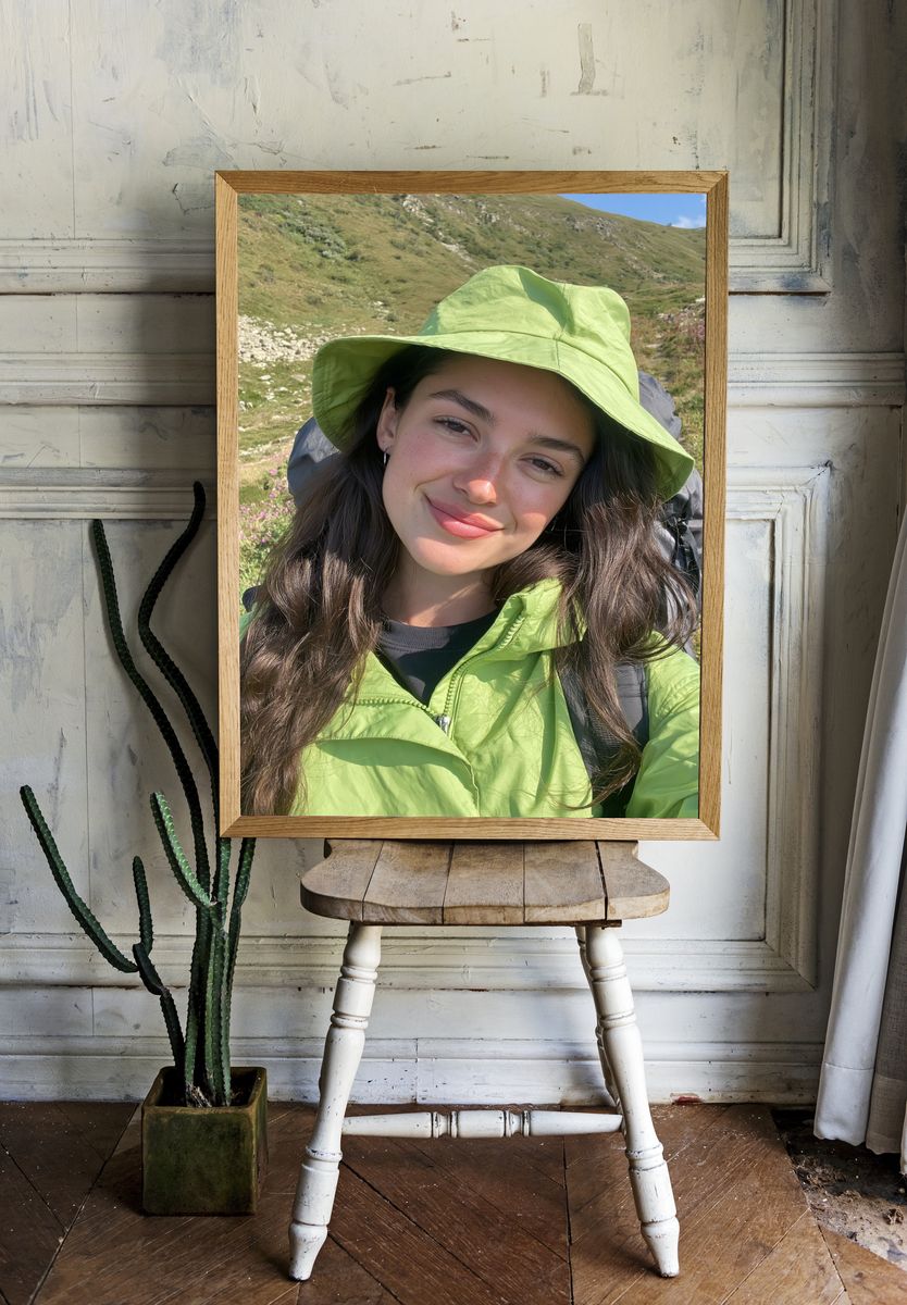 Hiker Portrait Photography Poster. — room view 1