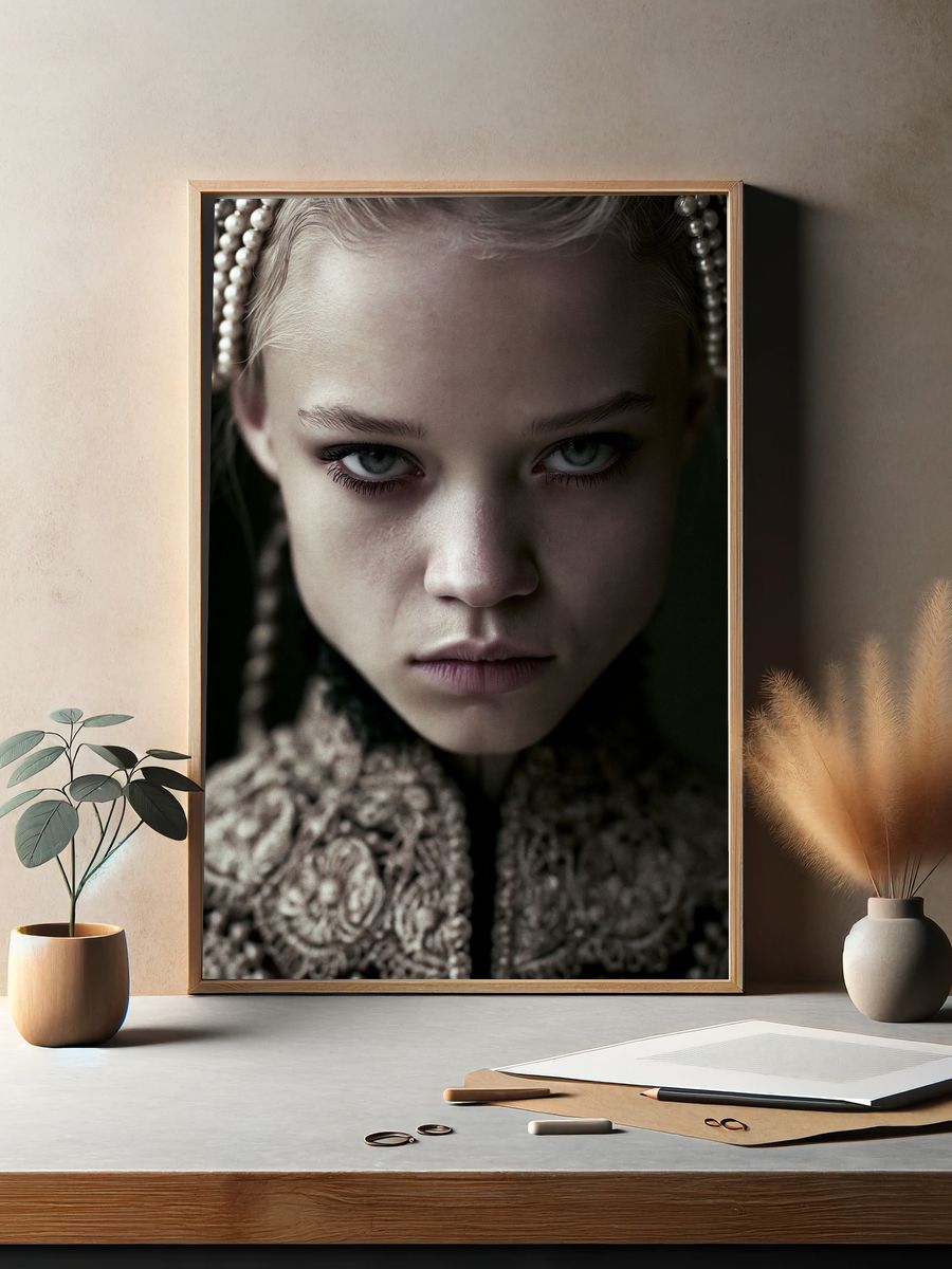 Gothic Pearl Portrait Print. — room view 2