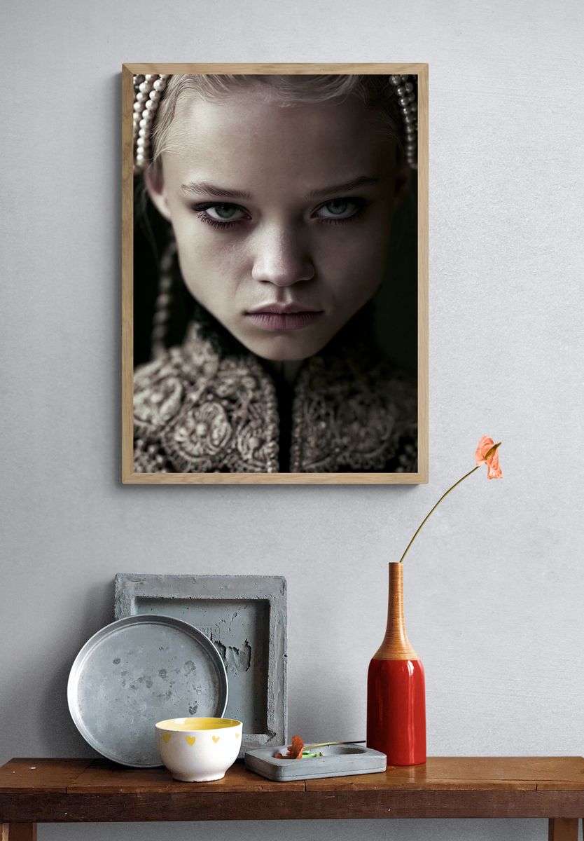 Gothic Pearl Portrait Print. — room view 3