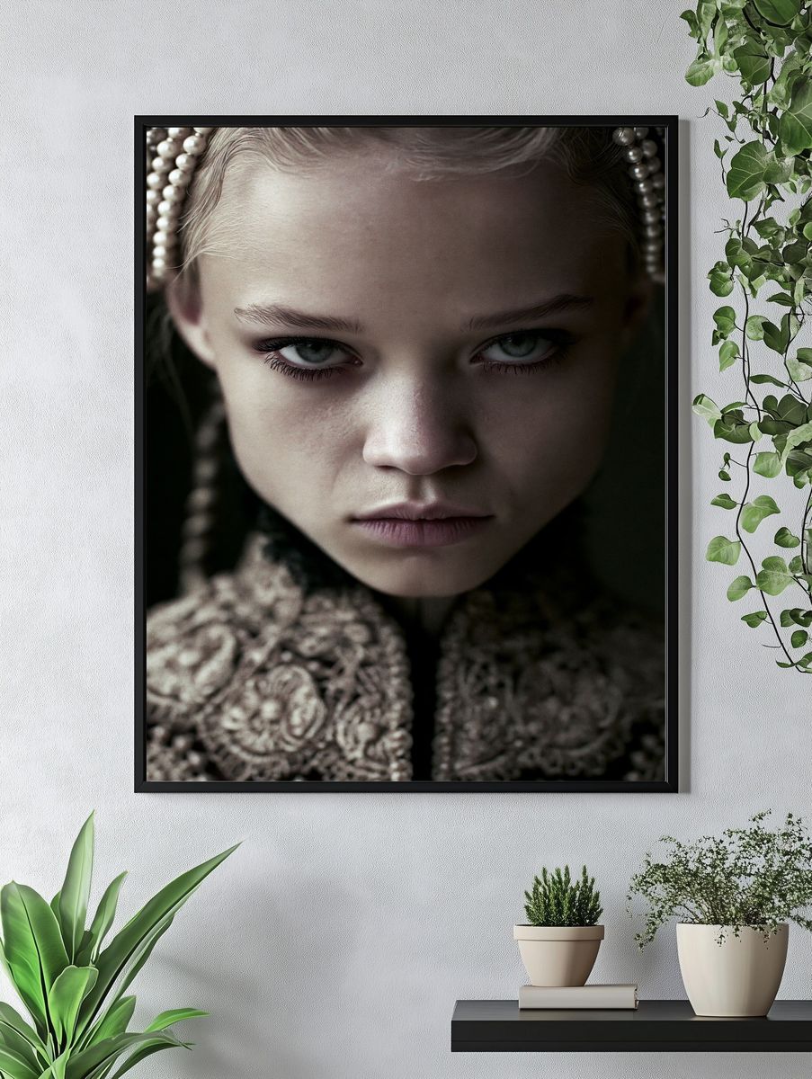 Gothic Pearl Portrait Print. — room view 4