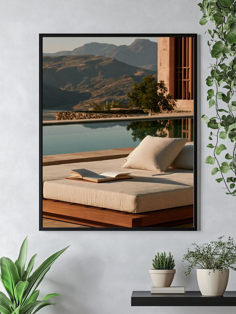 Mountain Villa Poolside Photography Poster. — room view 4