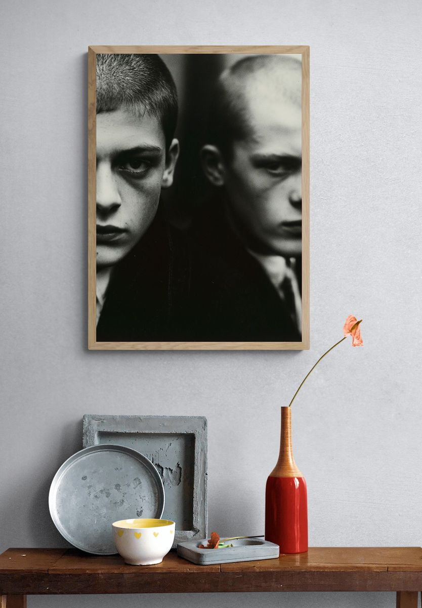 Monochrome Portrait Duo Poster. — room view 3
