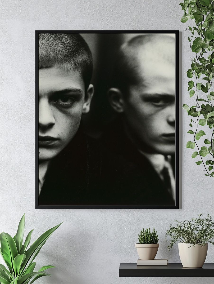 Monochrome Portrait Duo Poster. — room view 4