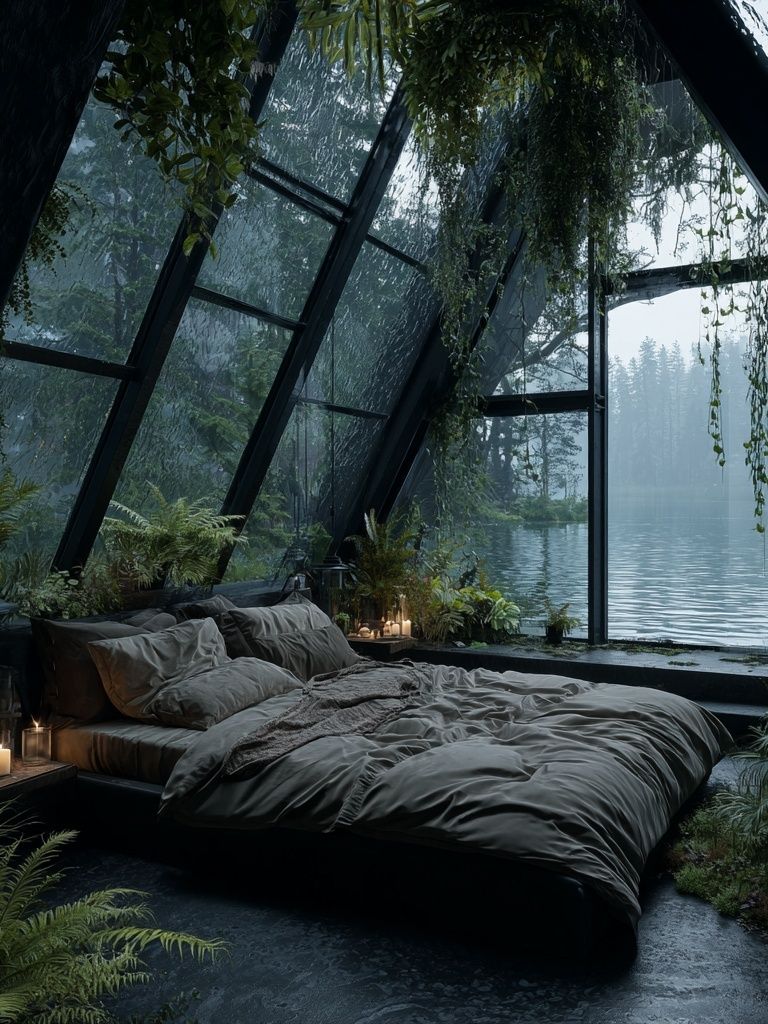 Forest Lake Cabin Interior Print. poster detail