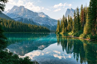 Mountain Lake Reflection Photography Poster.