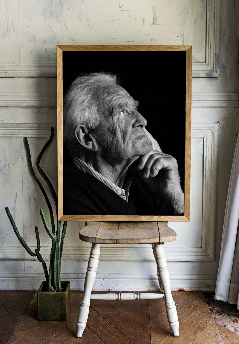Elderly Man Portrait Photography Poster. room preview