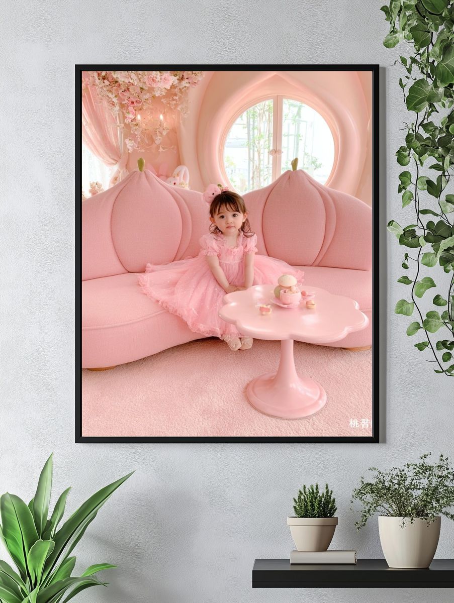 Pink Princess Room Photography Poster. — room view 4
