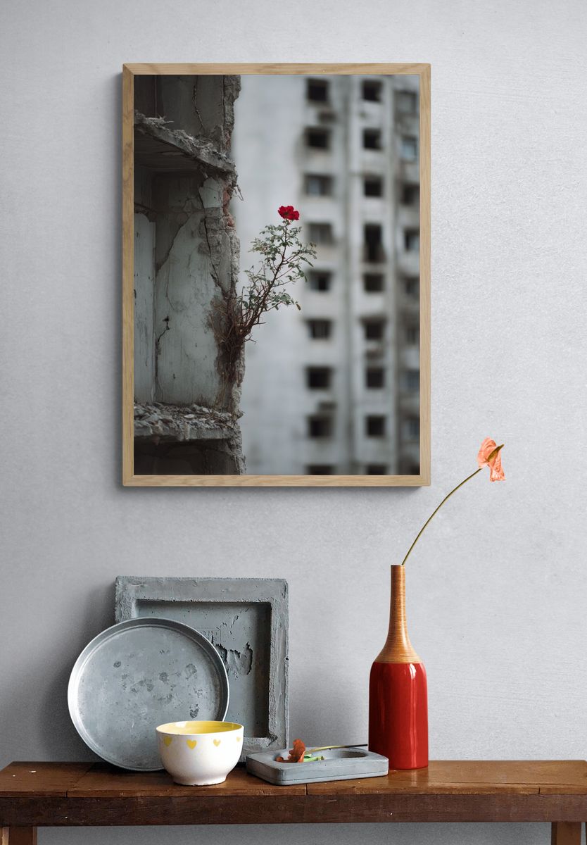 Urban Rose Photography Poster. — room view 3