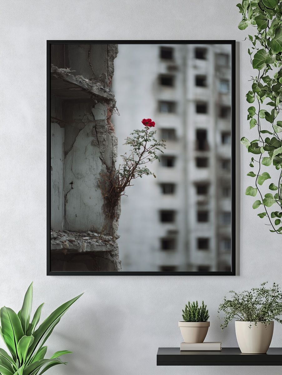 Urban Rose Photography Poster. — room view 4