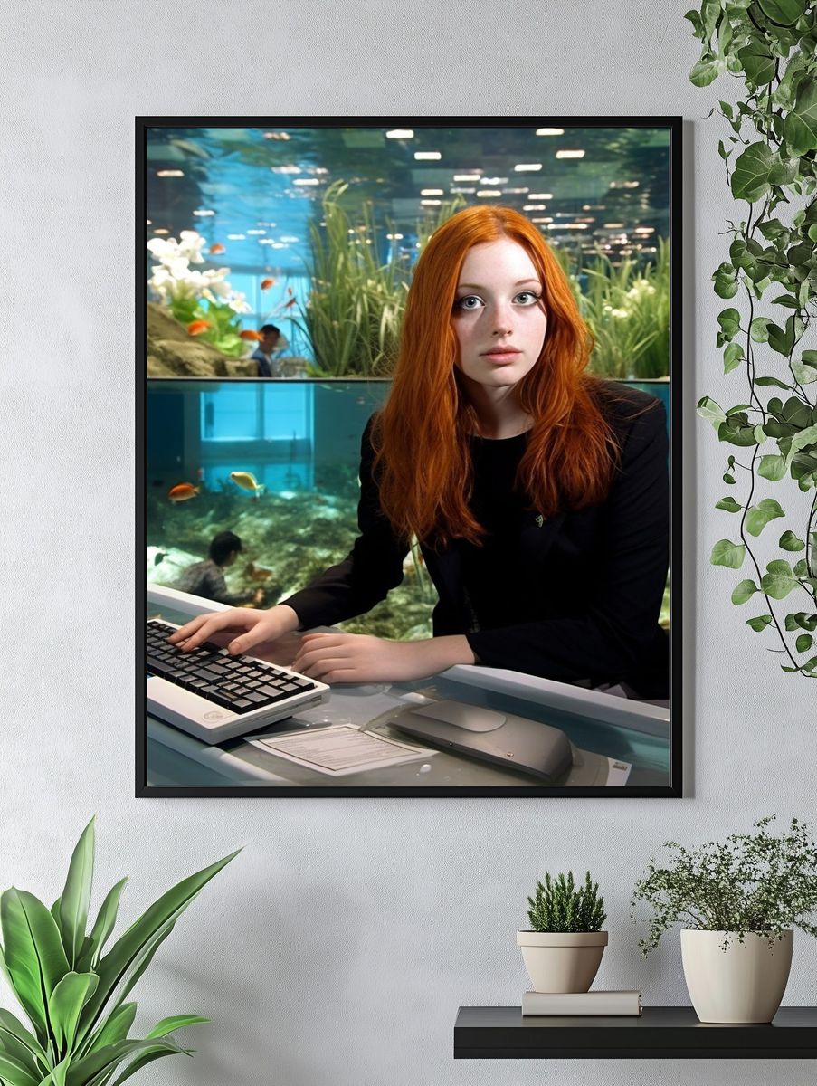 Aquarium Portrait Photography Poster. — room view 4
