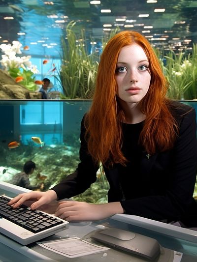 Aquarium Portrait Photography Poster.
