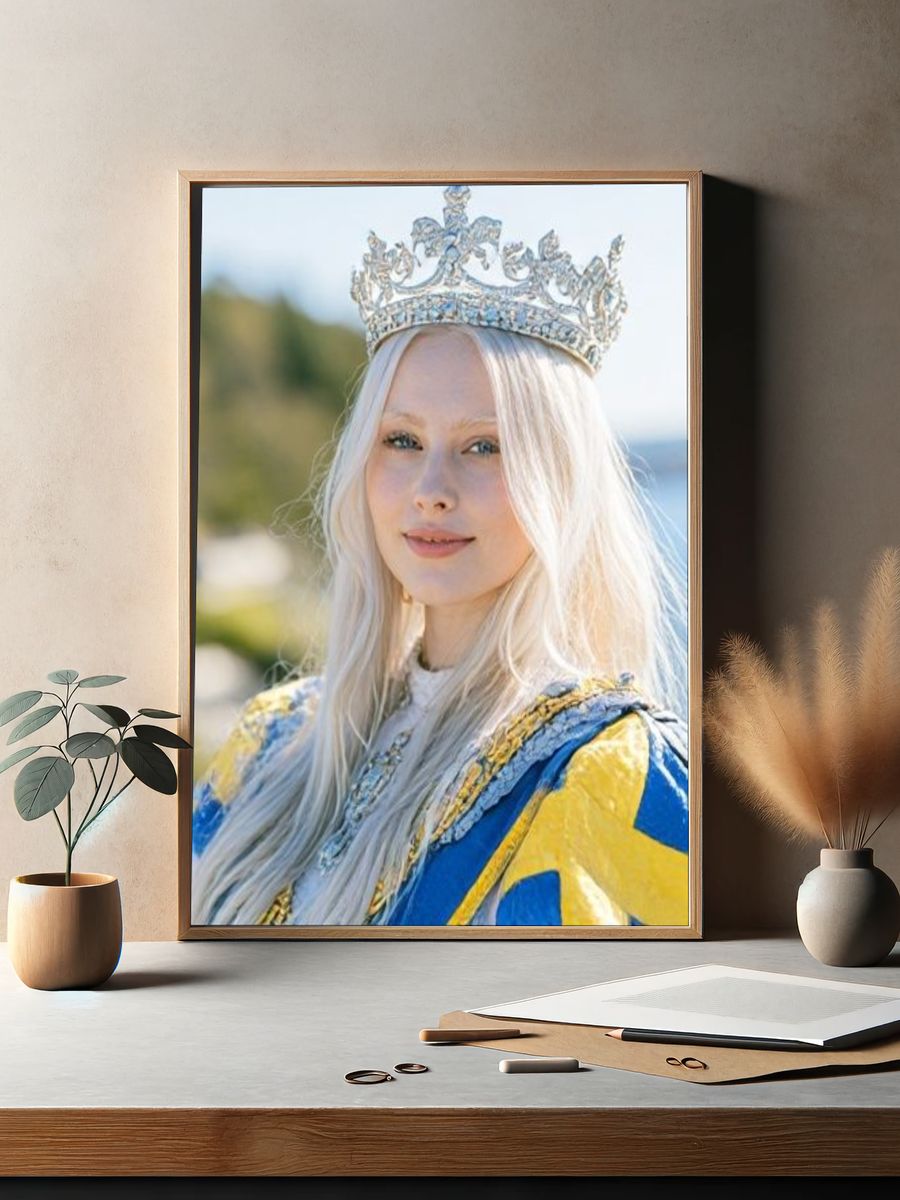 Blonde Queen Portrait Photography Poster. — room view 2