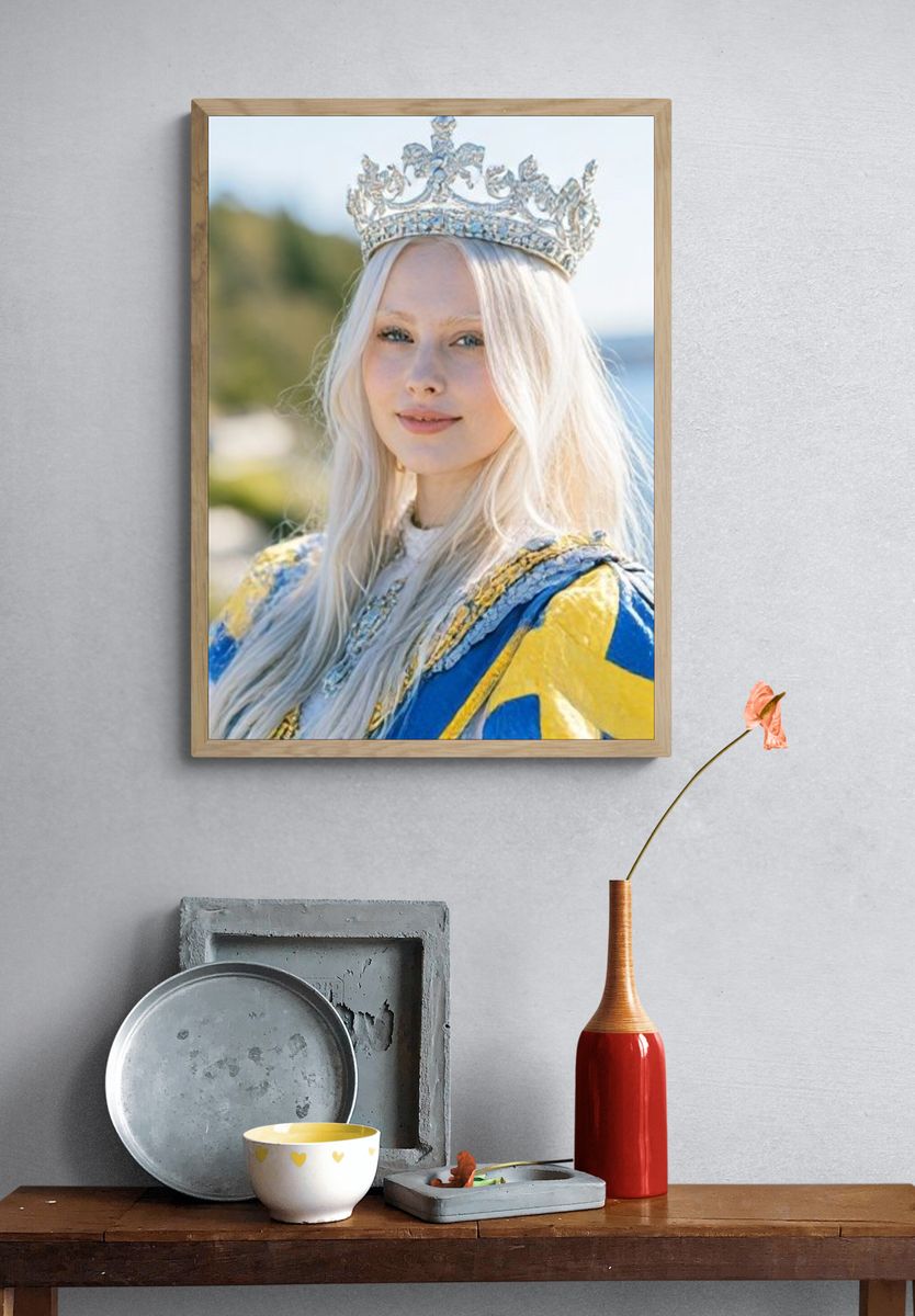 Blonde Queen Portrait Photography Poster. — room view 3