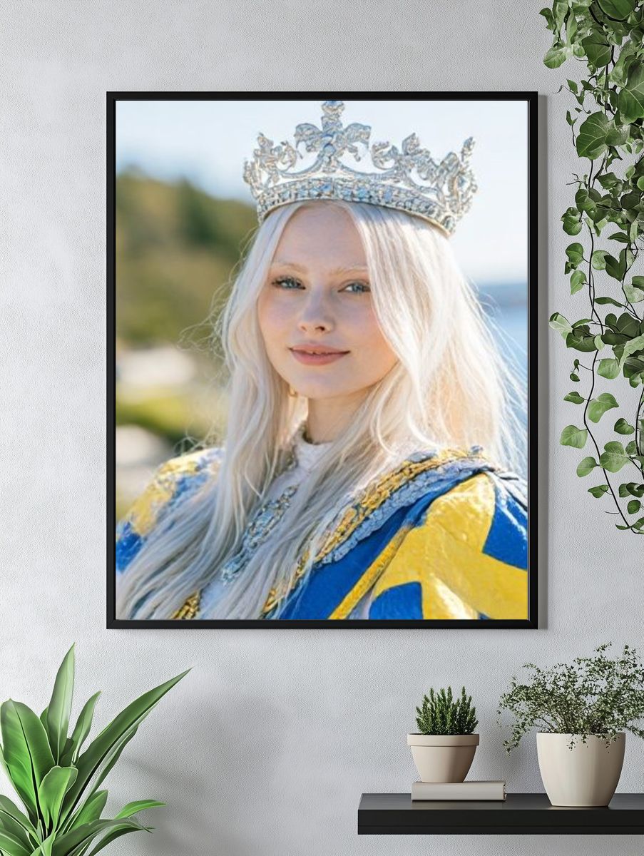 Blonde Queen Portrait Photography Poster. — room view 4