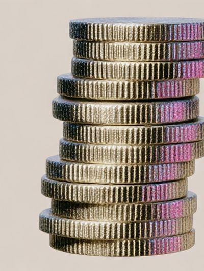 Stacked Coins Photography Poster. poster