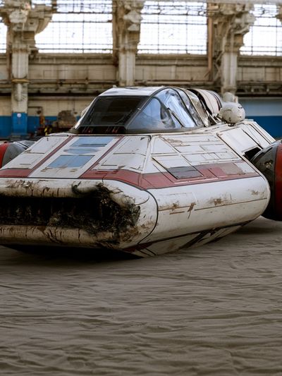 Retro Sci-Fi Hovercraft Photography Poster.