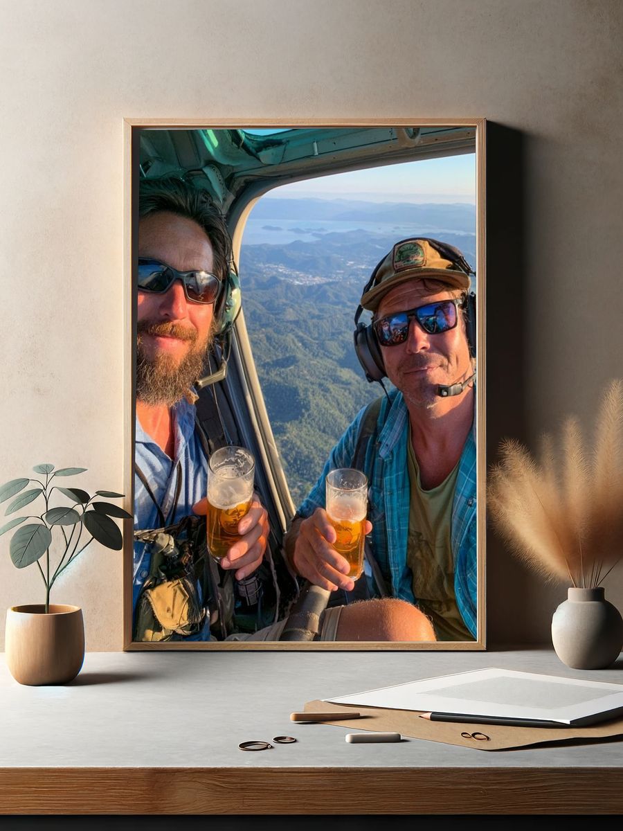 Helicopter Toast Photography Poster. — room view 2