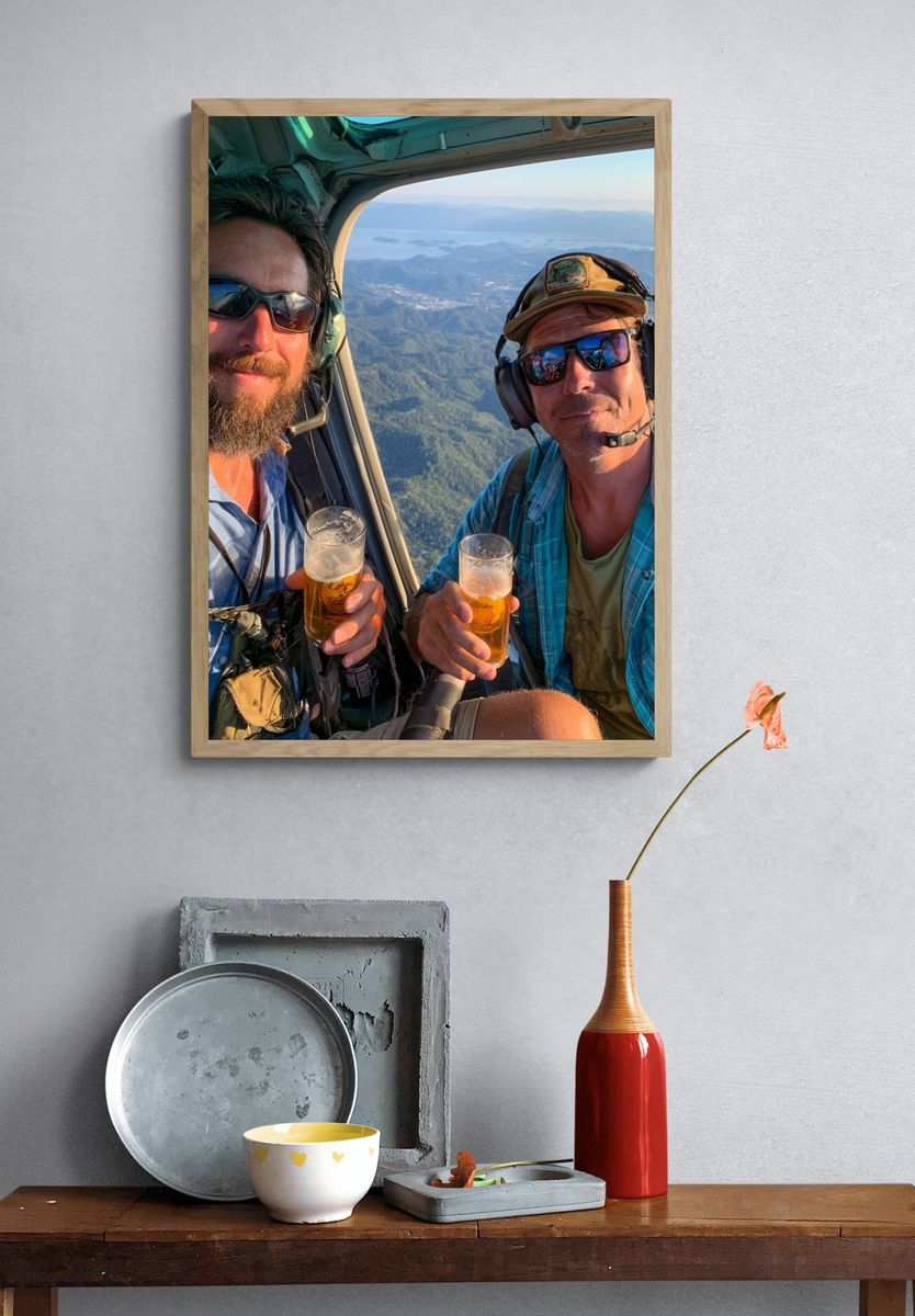 Helicopter Toast Photography Poster. — room view 3