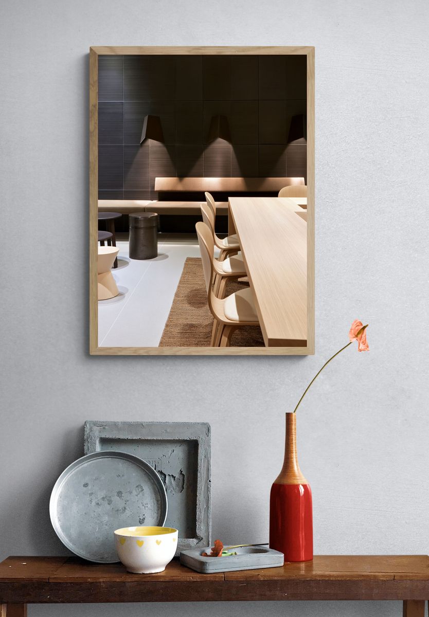 Minimalist Dining Interior Photography Poster. — room view 3