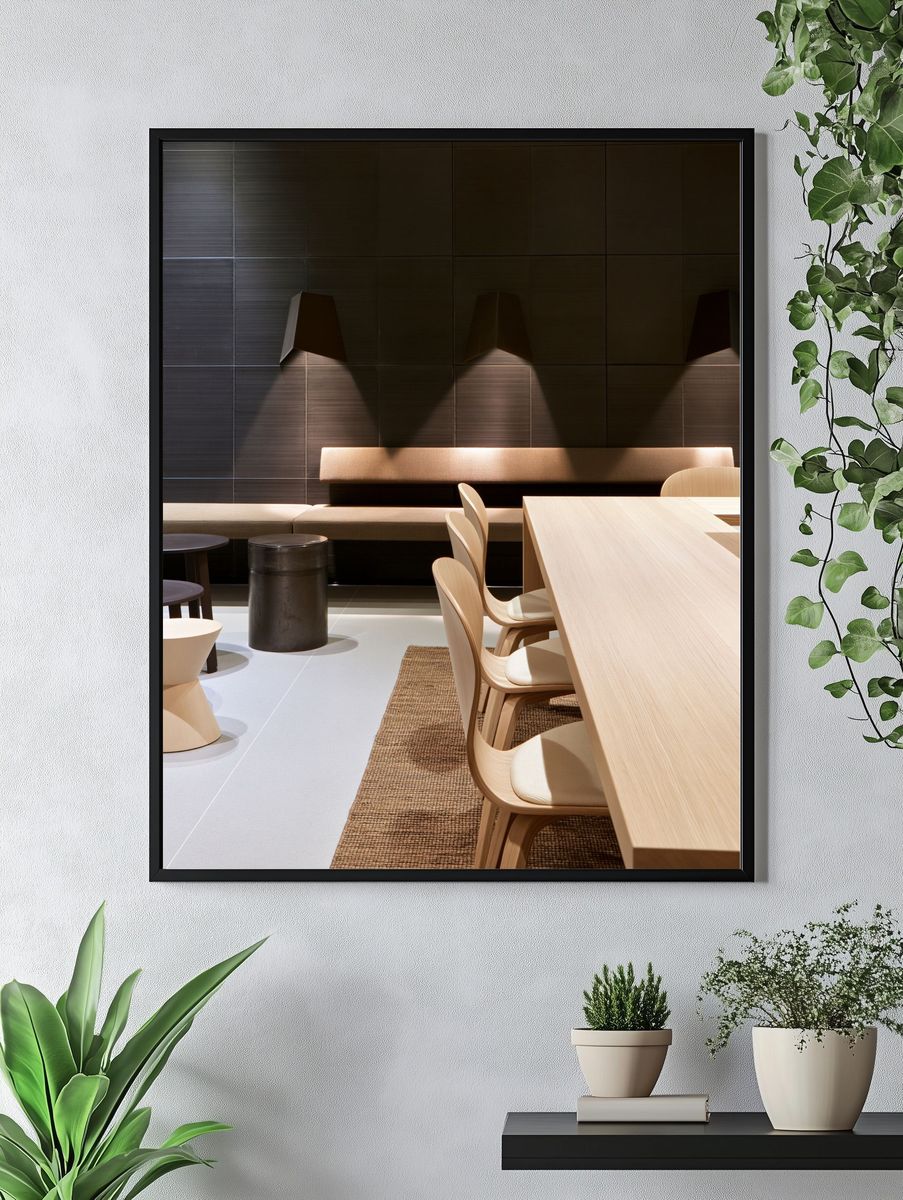 Minimalist Dining Interior Photography Poster. — room view 4