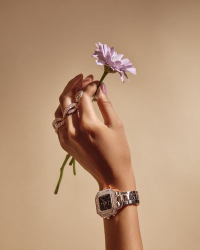 Elegant Hand with Flower Photography Poster.