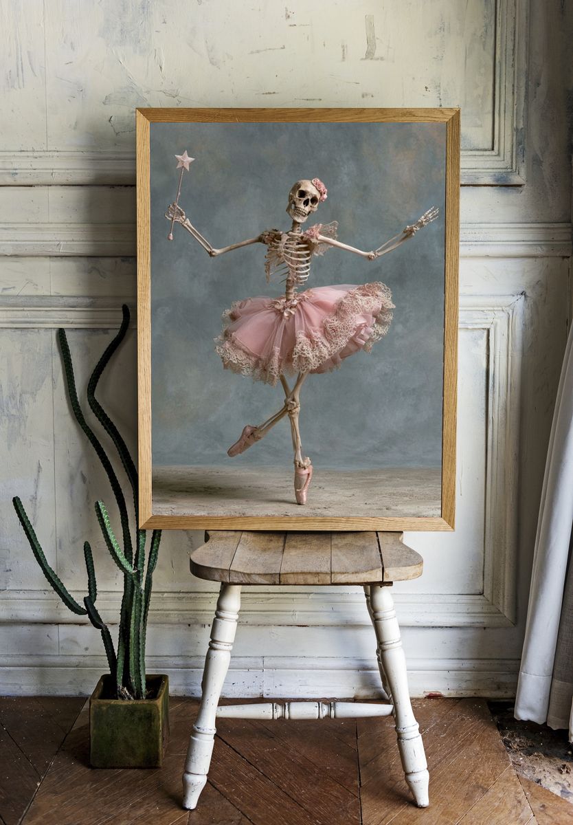 Ballet Skeleton Photography Poster. — room view 1