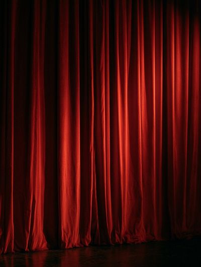 Red Velvet Curtains Photography Poster.