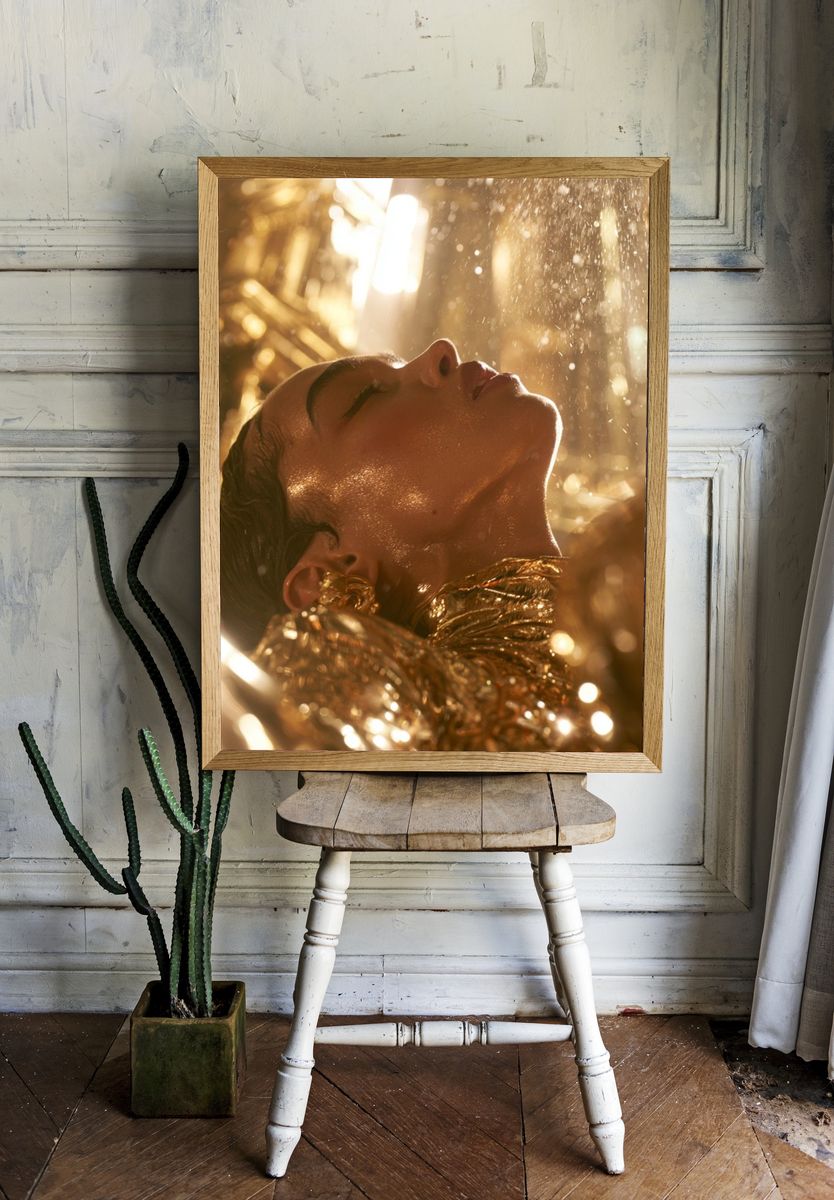 Golden Portrait Photography Poster. — room view 1
