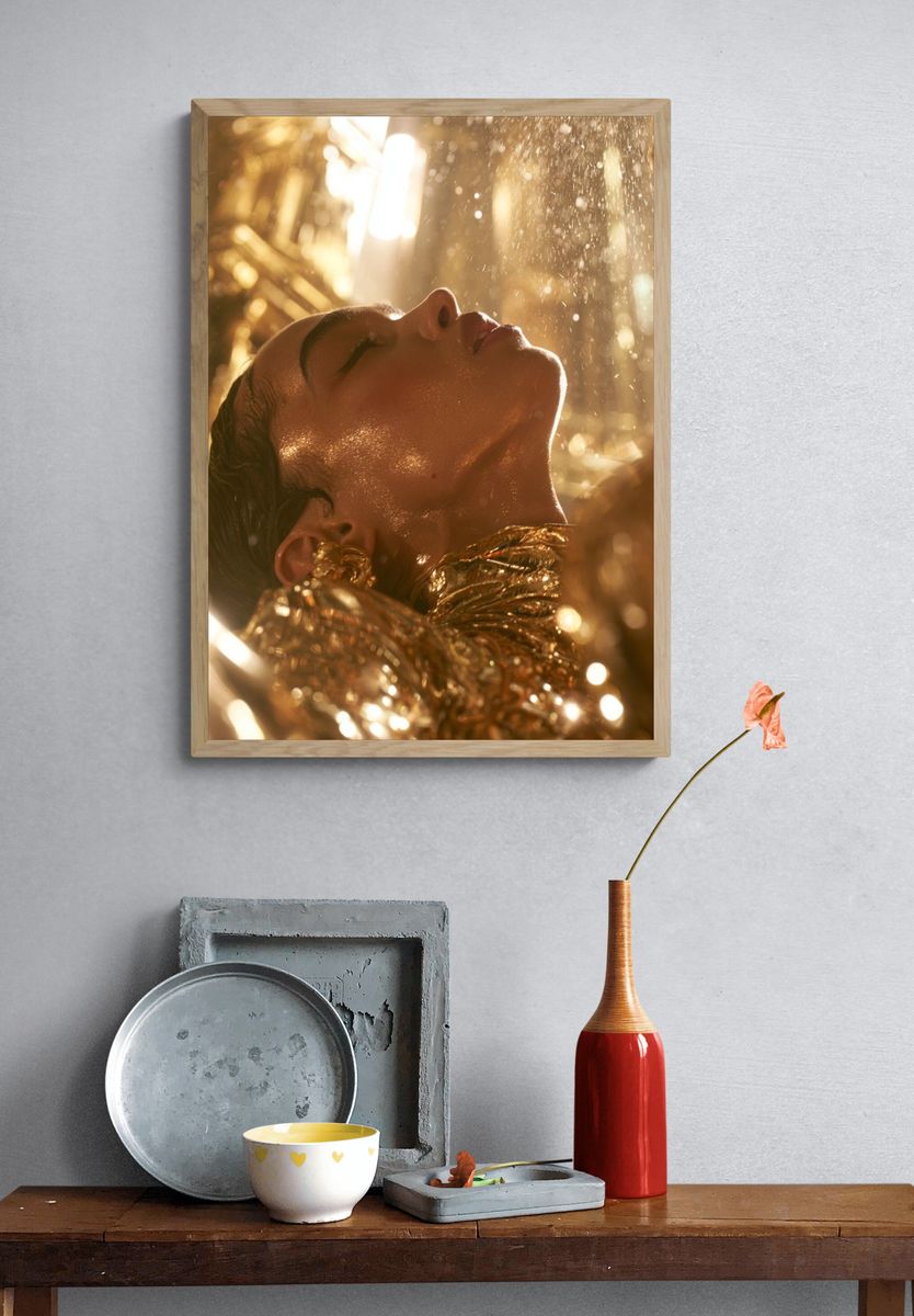 Golden Portrait Photography Poster. — room view 3