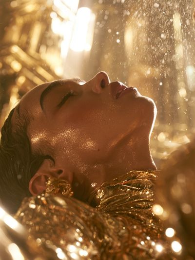 Golden Portrait Photography Poster. poster