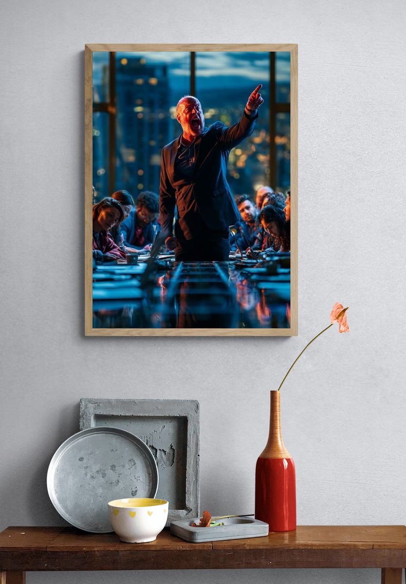 Corporate Debate Scene Photography Poster. — room view 3