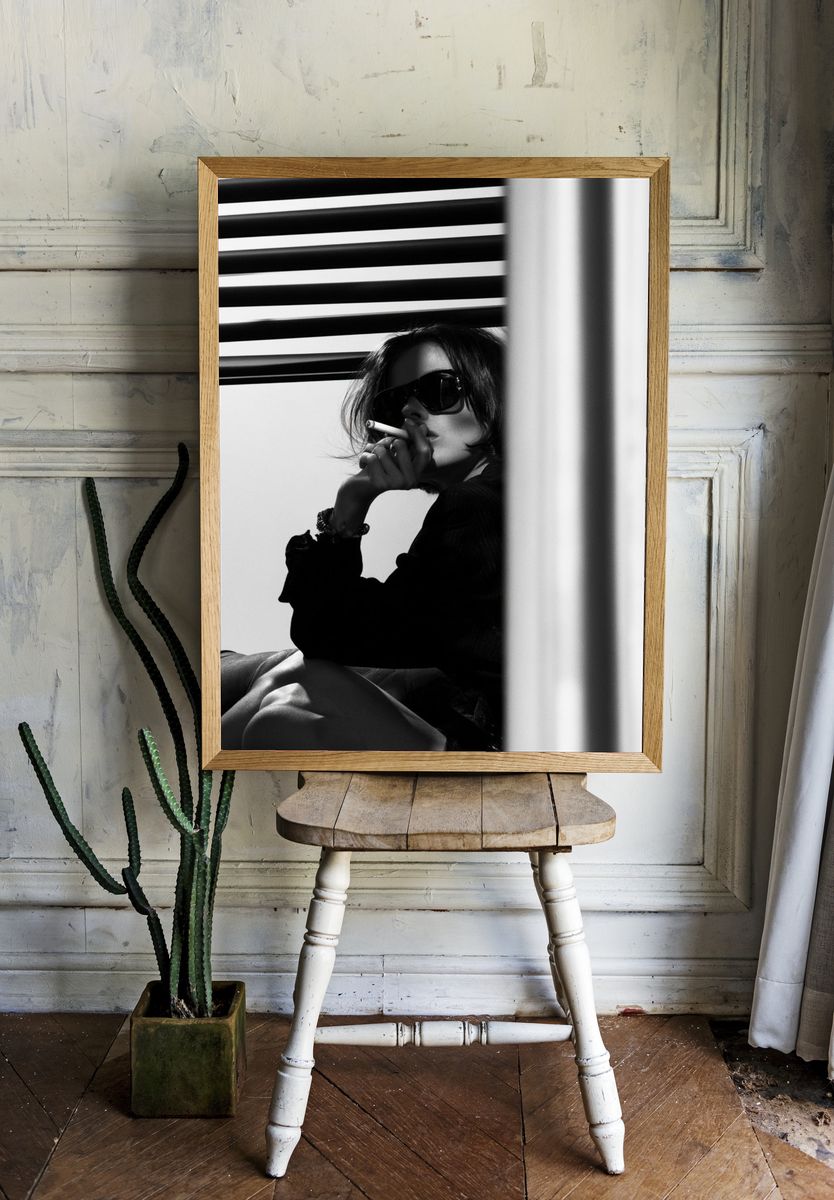 Smoky Portrait Photography Poster. room preview