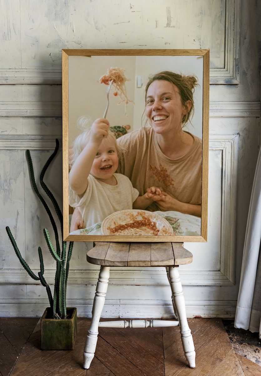 Mother and Child Candid Photo Poster. room preview