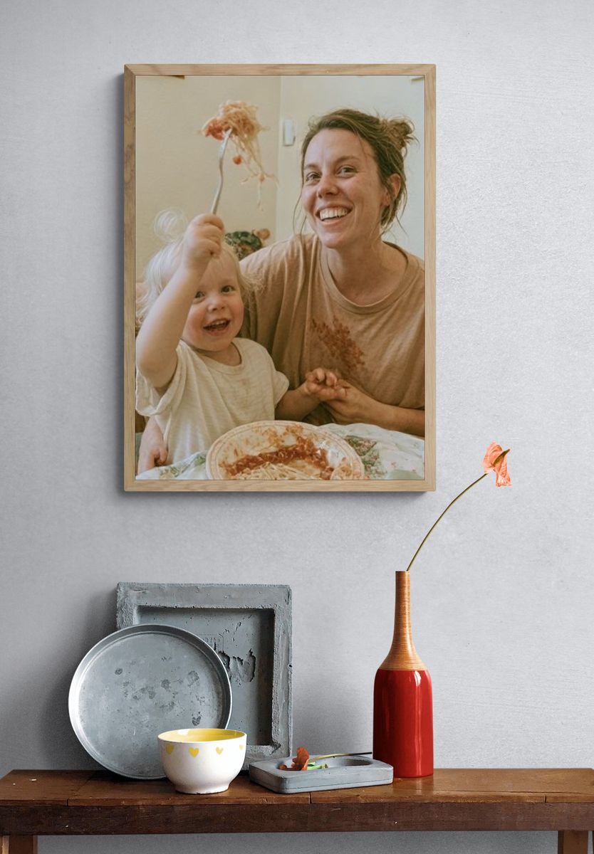 Mother and Child Candid Photo Poster. — room view 3