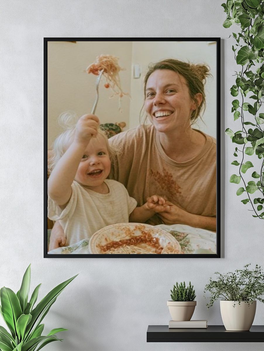 Mother and Child Candid Photo Poster. — room view 4