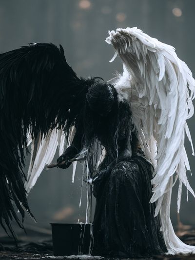 Dark Angel Wings Photography Poster.