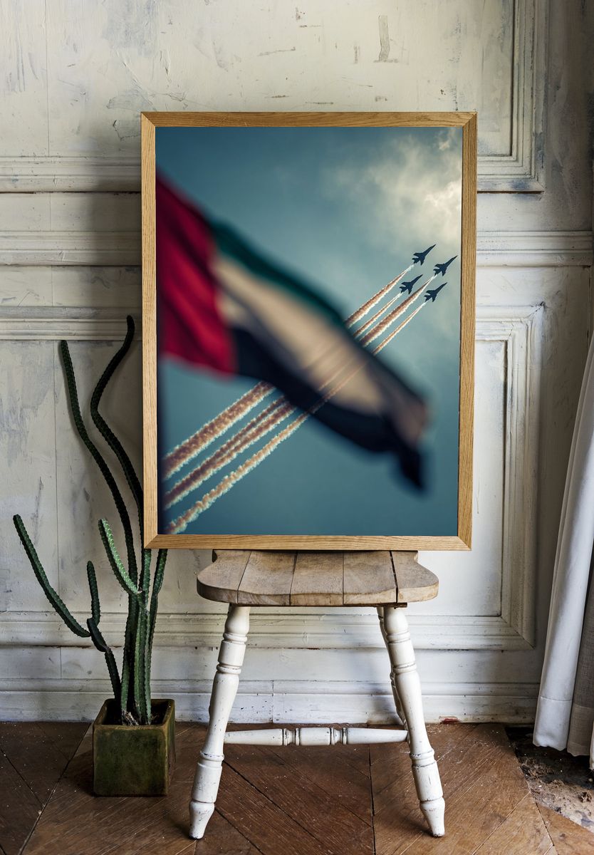 Jet Formation Sky Photography Poster. — room view 1