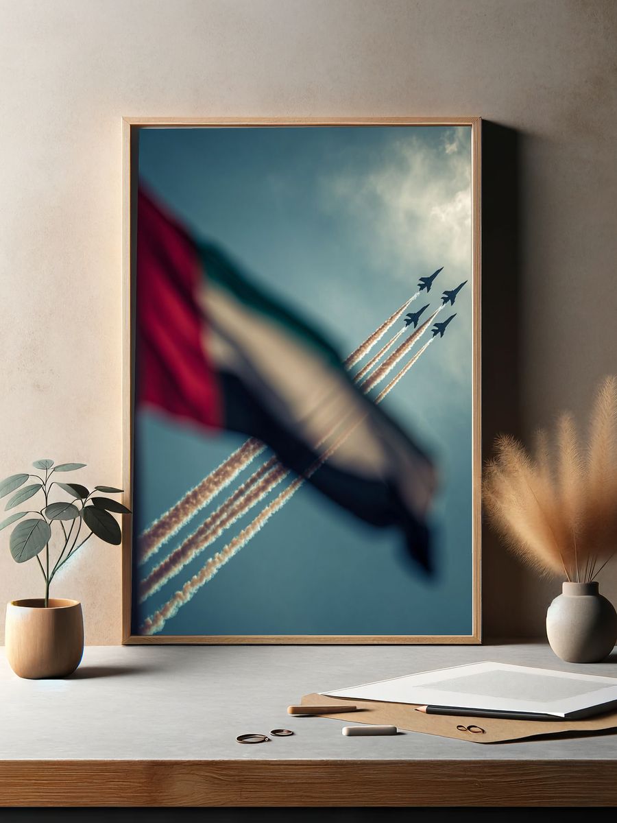 Jet Formation Sky Photography Poster. — room view 2