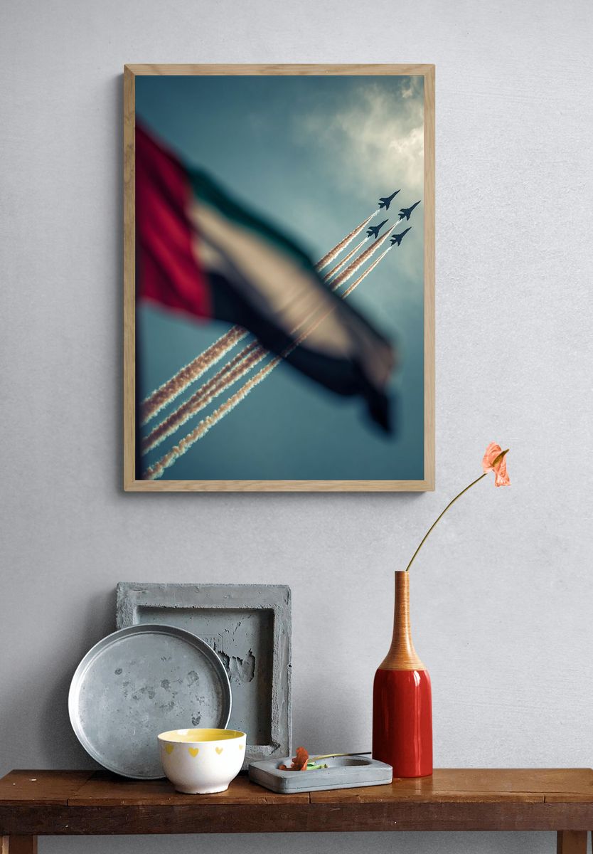 Jet Formation Sky Photography Poster. — room view 3