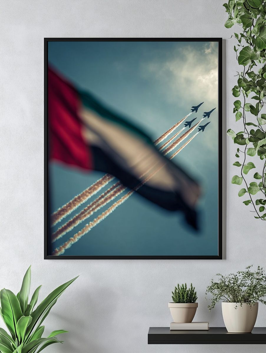 Jet Formation Sky Photography Poster. — room view 4
