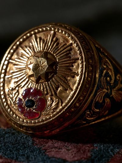 Ornate Gold Ring Photography Poster.