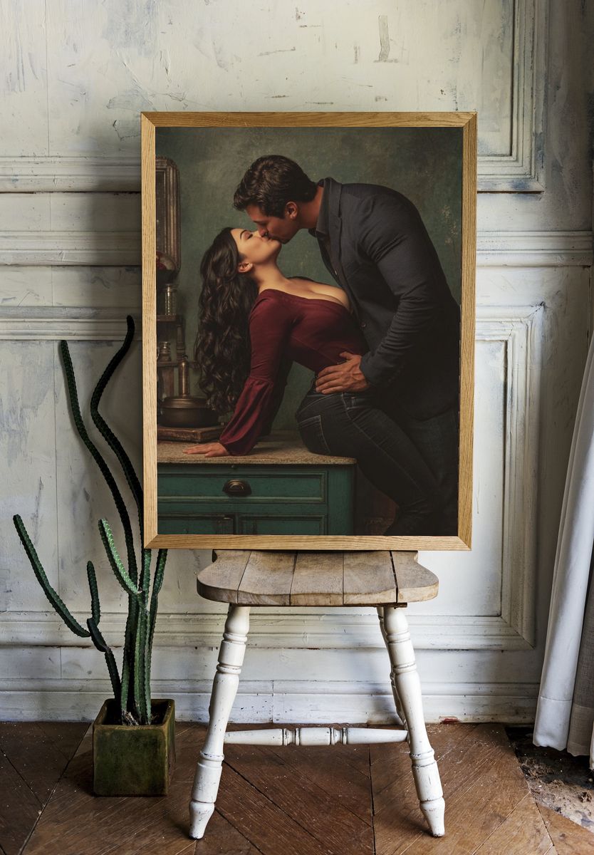 Romantic Kiss Photography Poster. room preview