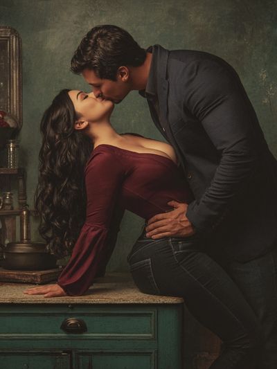 Romantic Kiss Photography Poster.